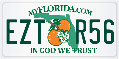 FL license plate EZTR56