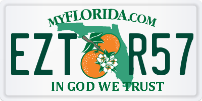 FL license plate EZTR57