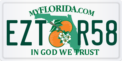 FL license plate EZTR58