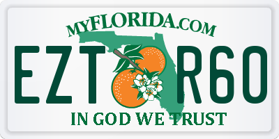 FL license plate EZTR60