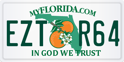 FL license plate EZTR64