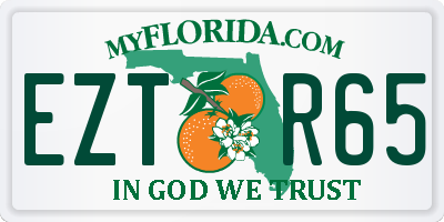 FL license plate EZTR65