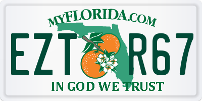 FL license plate EZTR67