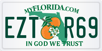 FL license plate EZTR69