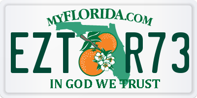 FL license plate EZTR73