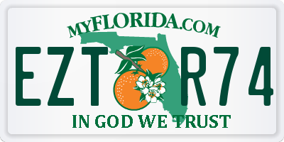 FL license plate EZTR74