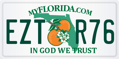 FL license plate EZTR76