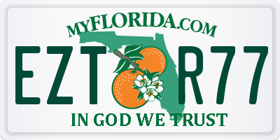 FL license plate EZTR77