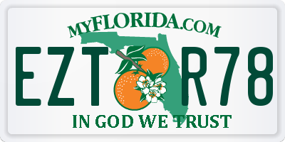 FL license plate EZTR78