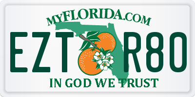 FL license plate EZTR80