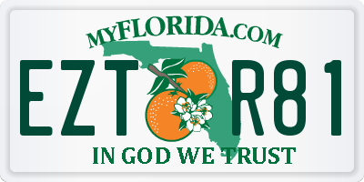 FL license plate EZTR81