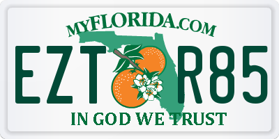 FL license plate EZTR85