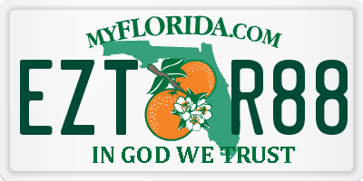 FL license plate EZTR88