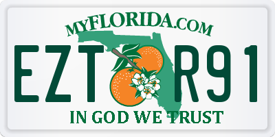 FL license plate EZTR91