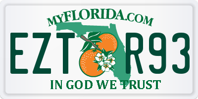 FL license plate EZTR93