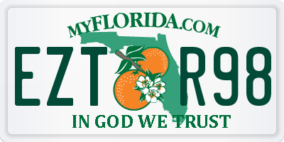 FL license plate EZTR98