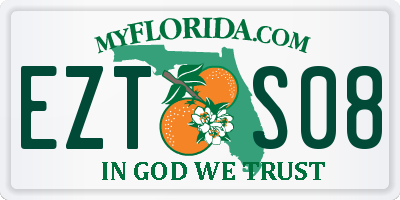 FL license plate EZTS08