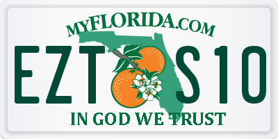 FL license plate EZTS10