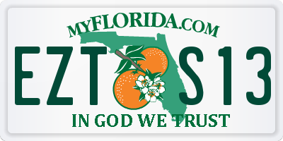 FL license plate EZTS13