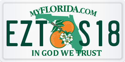 FL license plate EZTS18