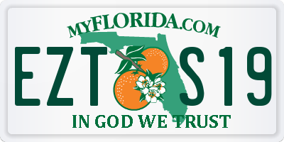 FL license plate EZTS19