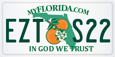 FL license plate EZTS22