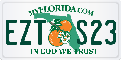 FL license plate EZTS23