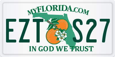 FL license plate EZTS27