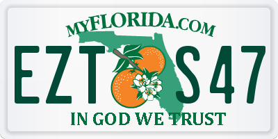 FL license plate EZTS47