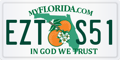 FL license plate EZTS51