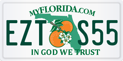 FL license plate EZTS55