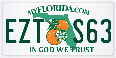 FL license plate EZTS63