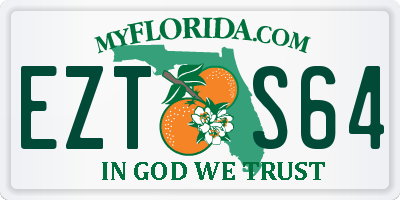 FL license plate EZTS64