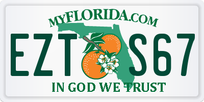 FL license plate EZTS67