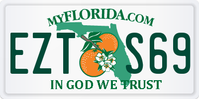 FL license plate EZTS69