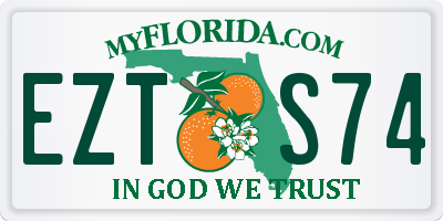 FL license plate EZTS74