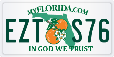 FL license plate EZTS76