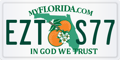 FL license plate EZTS77