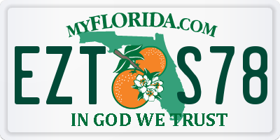 FL license plate EZTS78