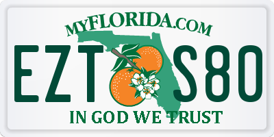 FL license plate EZTS80