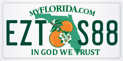 FL license plate EZTS88