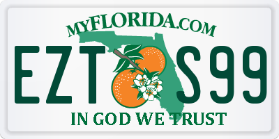 FL license plate EZTS99