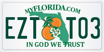 FL license plate EZTT03