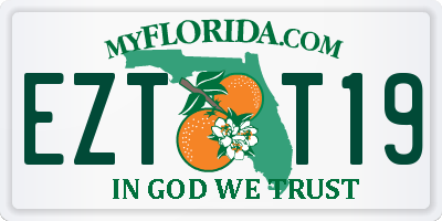 FL license plate EZTT19