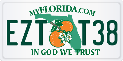 FL license plate EZTT38