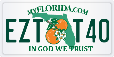 FL license plate EZTT40