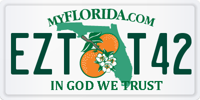 FL license plate EZTT42