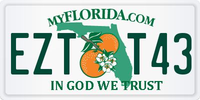 FL license plate EZTT43