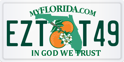 FL license plate EZTT49