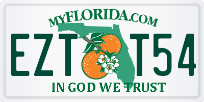 FL license plate EZTT54